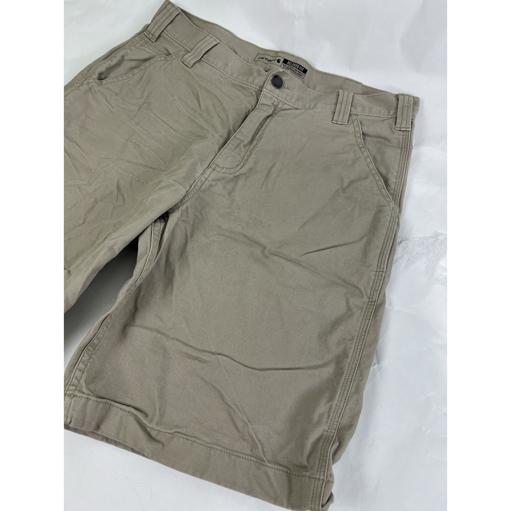 carhartt shorts 33 mens Tan Relaxed Fit - Picture 2 of 9